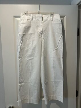 Chicos Wide-Leg Crop Poplin Pants
